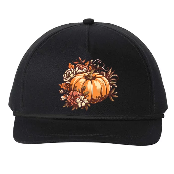 Fall Women Vintage Pumpkin Autumn Graphic Thanksgiving Snapback Five-Panel Rope Hat