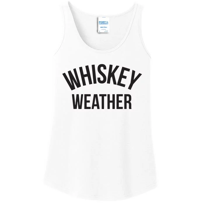 Funny Whiskey Weather Winter Holiday Ladies Essential Tank