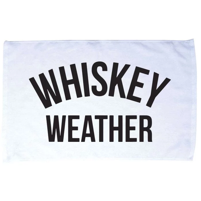 Funny Whiskey Weather Winter Holiday Microfiber Hand Towel