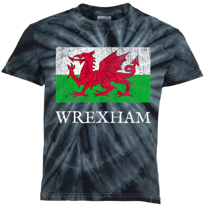 Football Wales Welsh Soccer Jersey Retro Vintage Kids Tie-Dye T-Shirt