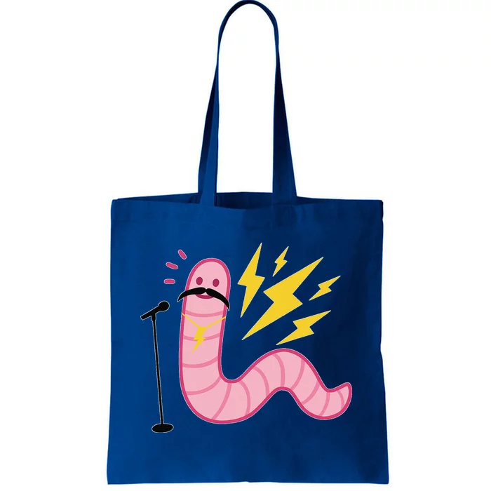 Funny Worm With A Mustache Tom Ariana Reality Tote Bag