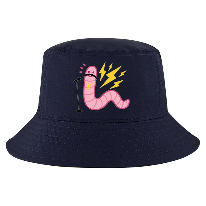 Funny Worm With A Mustache Tom Ariana Reality Cool Comfort Performance Bucket Hat