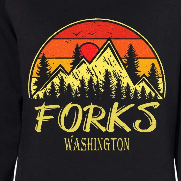 Forks Washington WA Mountains Hike Hiking Souvenir Womens California Wash Sweatshirt