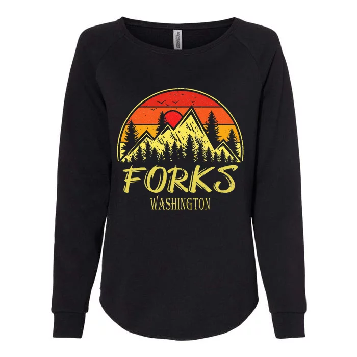 Forks Washington WA Mountains Hike Hiking Souvenir Womens California Wash Sweatshirt