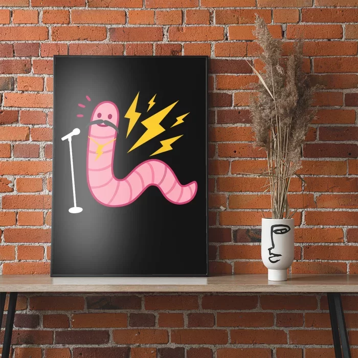 Funny Worm With A Mustache Tom Ariana Reality Poster