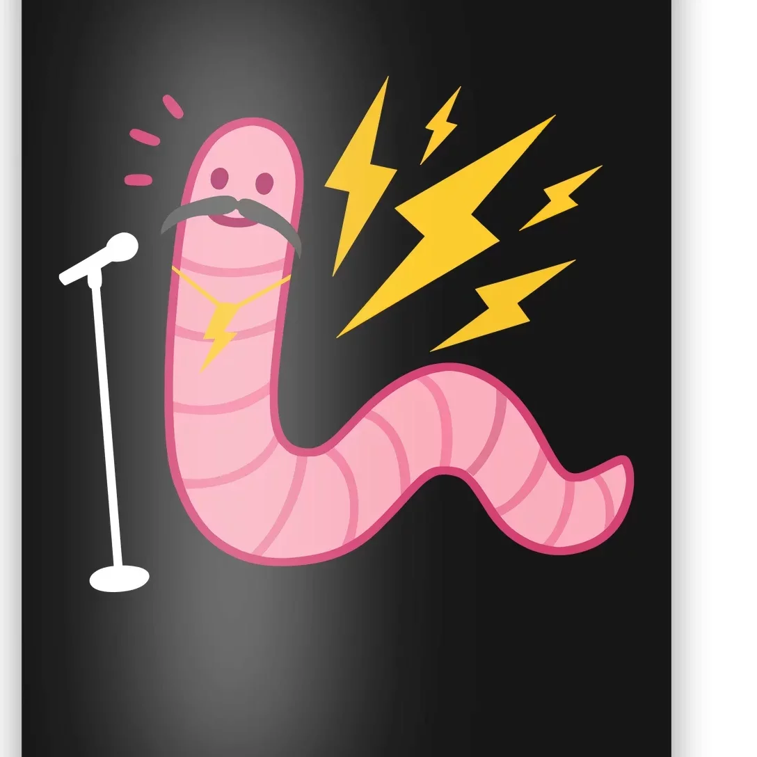 Funny Worm With A Mustache Tom Ariana Reality Poster