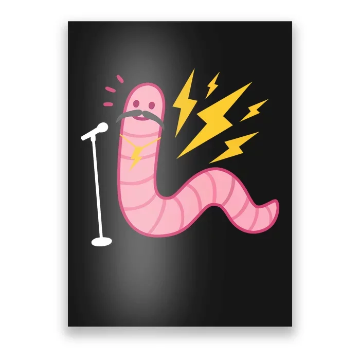 Funny Worm With A Mustache Tom Ariana Reality Poster