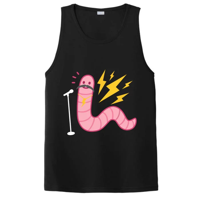 Funny Worm With A Mustache Tom Ariana Reality Performance Tank