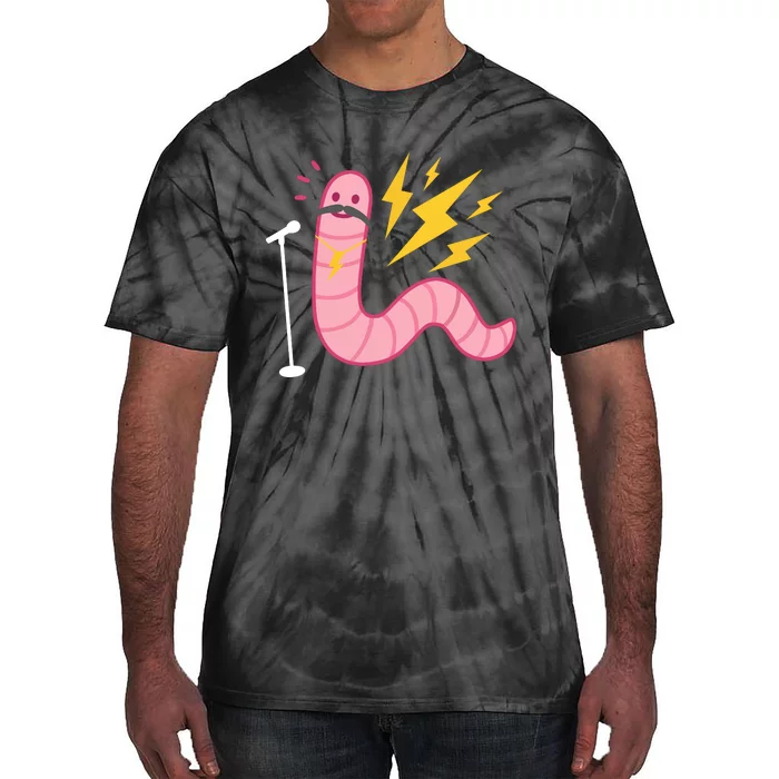 Funny Worm With A Mustache Tom Ariana Reality Tie-Dye T-Shirt