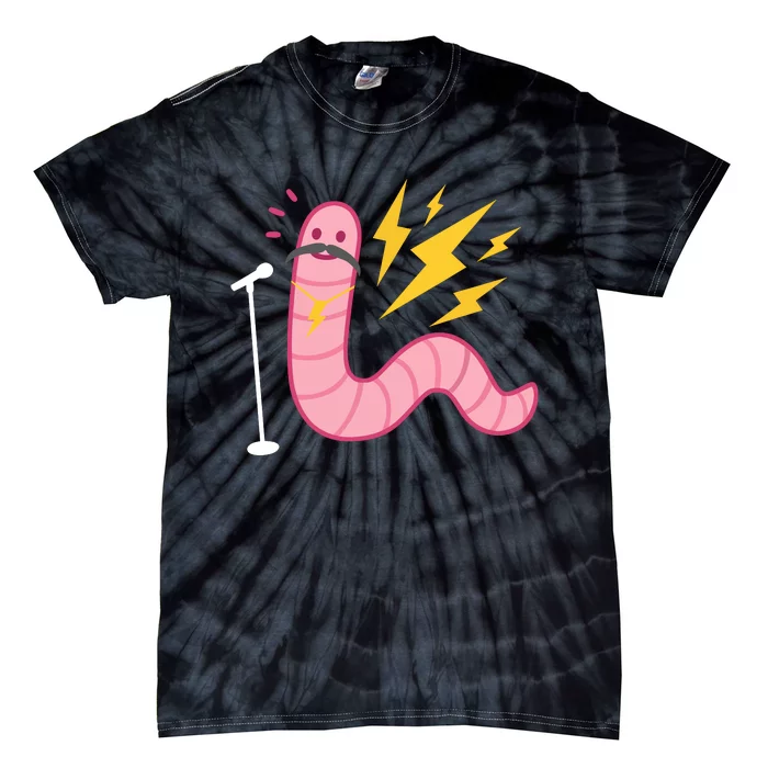 Funny Worm With A Mustache Tom Ariana Reality Tie-Dye T-Shirt