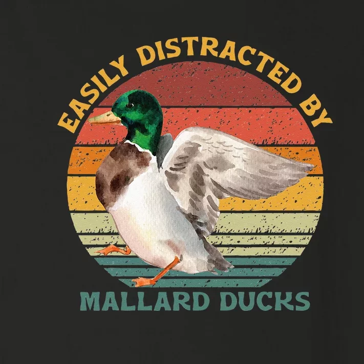 Funny Waterfowl Wild Birds Easily Distracted By Mallard Duck Toddler Long Sleeve Shirt