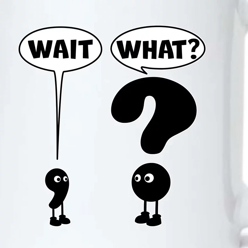 Funny Wait What Comma Question Mark Comic Black Color Changing Mug