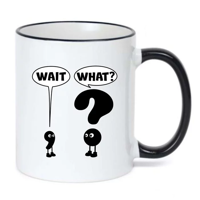 Funny Wait What Comma Question Mark Comic Black Color Changing Mug