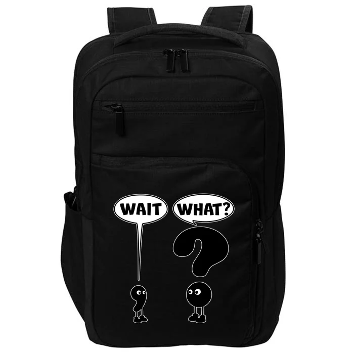 Funny Wait What Comma Question Mark Comic Impact Tech Backpack