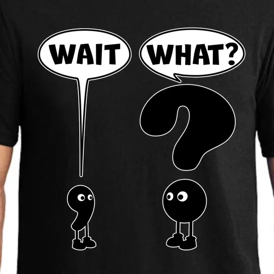 Funny Wait What Comma Question Mark Comic Pajama Set