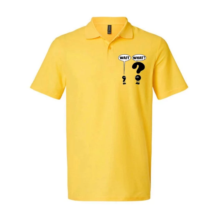 Funny Wait What Comma Question Mark Comic Softstyle Adult Sport Polo