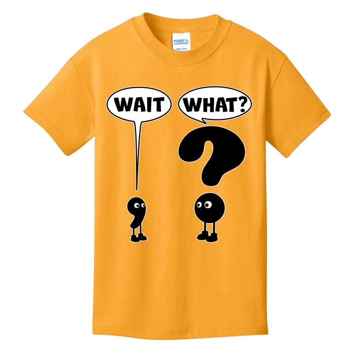 Funny Wait What Comma Question Mark Comic Kids T-Shirt