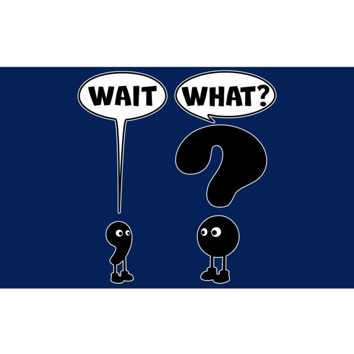 Funny Wait What Comma Question Mark Comic Bumper Sticker