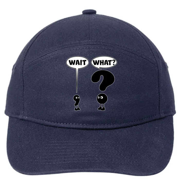 Funny Wait What Comma Question Mark Comic 7-Panel Snapback Hat