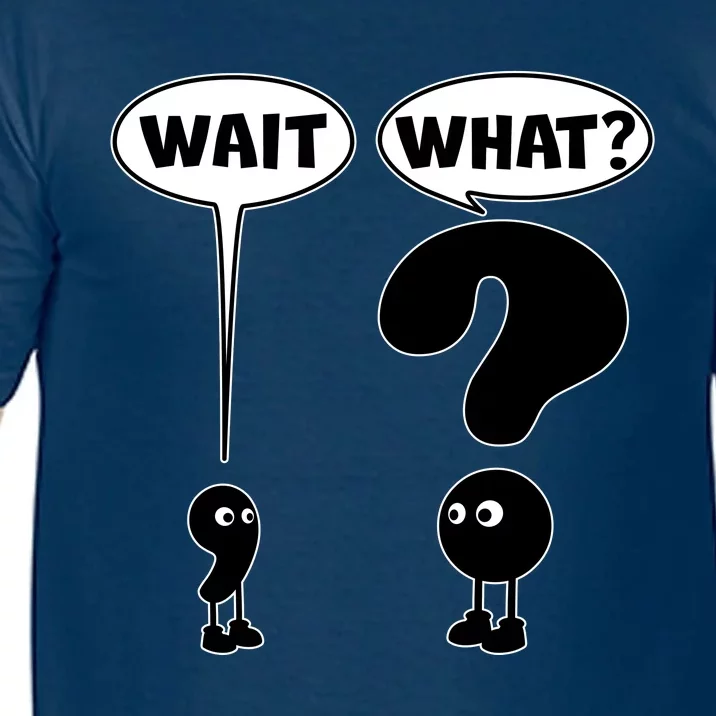 Funny Wait What Comma Question Mark Comic Comfort Colors T-Shirt