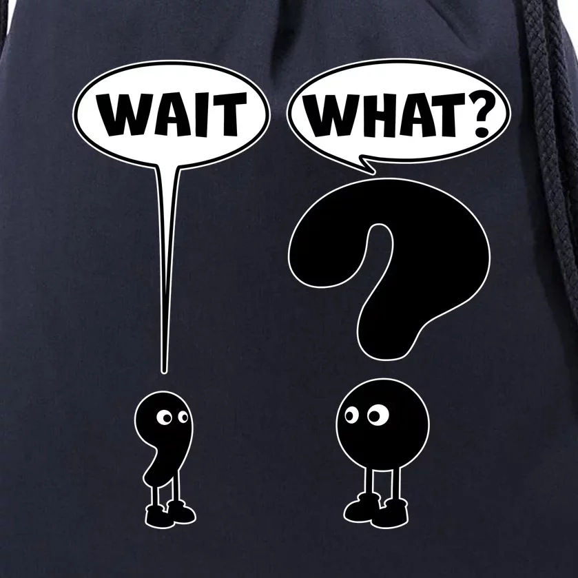 Funny Wait What Comma Question Mark Comic Drawstring Bag