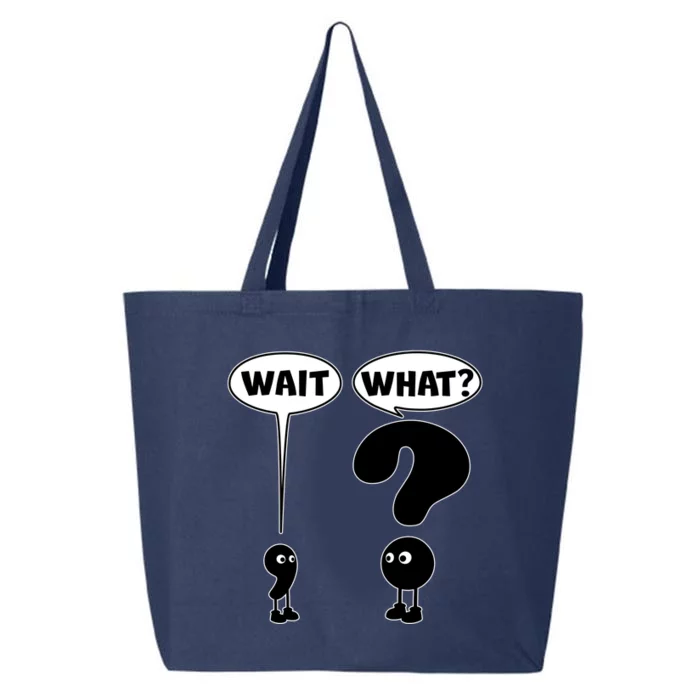 Funny Wait What Comma Question Mark Comic 25L Jumbo Tote