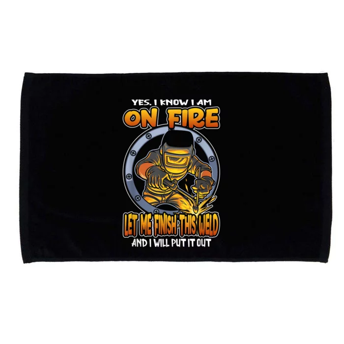 Funny Welder & Welding Gift Idea Microfiber Hand Towel