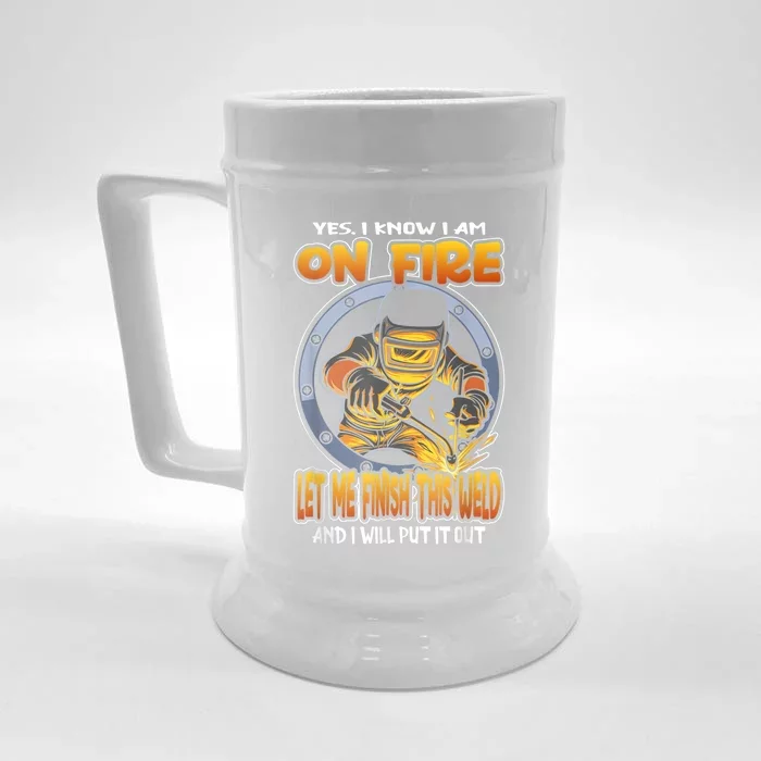 Funny Welder & Welding Gift Idea Front & Back Beer Stein