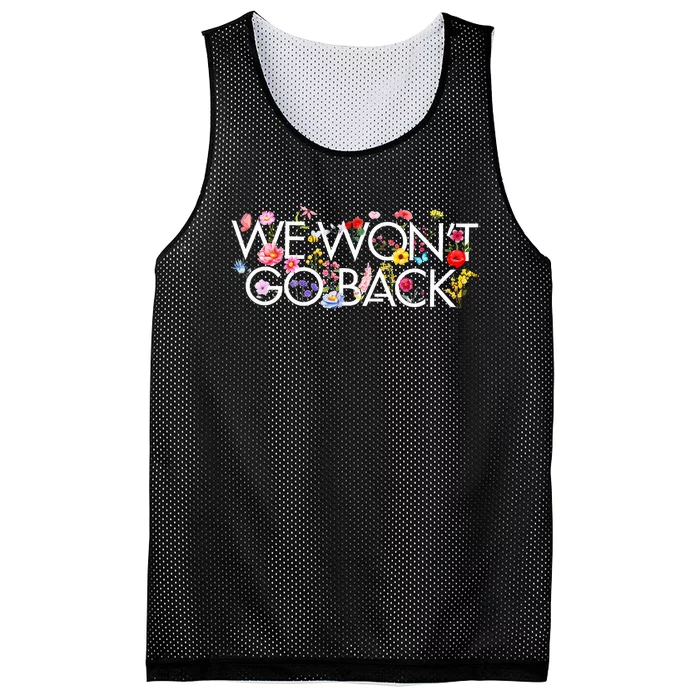 Floral We WonT Go Back Kamala Vote Madam President 2024 Mesh Reversible Basketball Jersey Tank