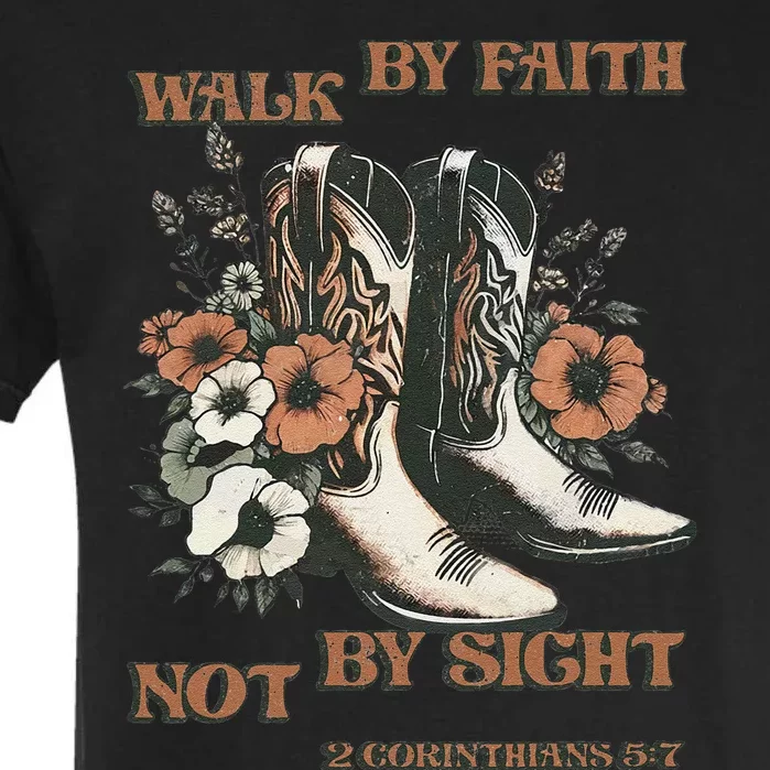 Faith We Walk By Faith Not By Sight Christian Garment-Dyed Heavyweight T-Shirt