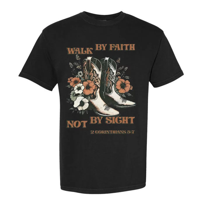 Faith We Walk By Faith Not By Sight Christian Garment-Dyed Heavyweight T-Shirt