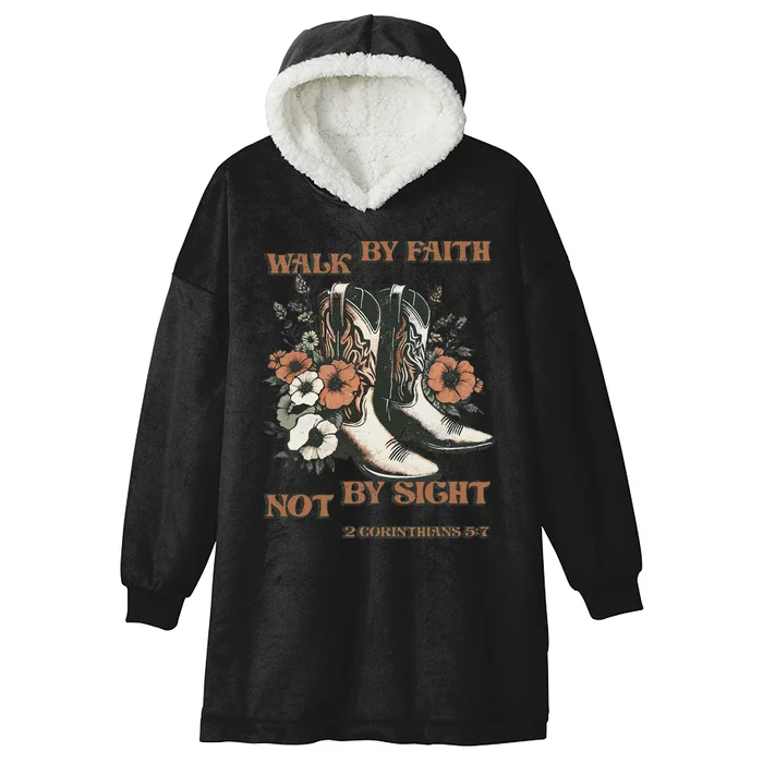 Faith We Walk By Faith Not By Sight Christian Hooded Wearable Blanket