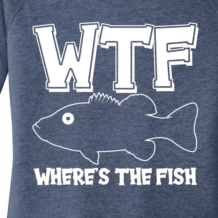 Funny WTF Wheres The Fish Women's Perfect Tri Tunic Long Sleeve Shirt