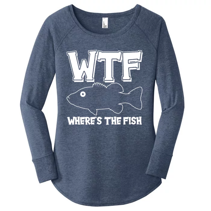 Funny WTF Wheres The Fish Women's Perfect Tri Tunic Long Sleeve Shirt