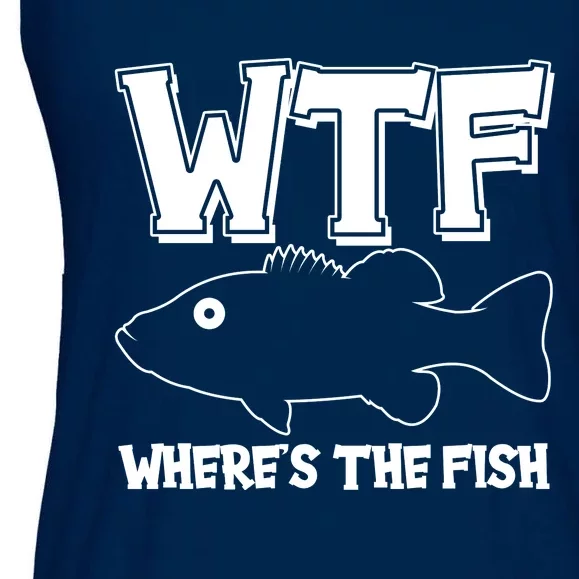 Funny WTF Wheres The Fish Ladies Essential Flowy Tank