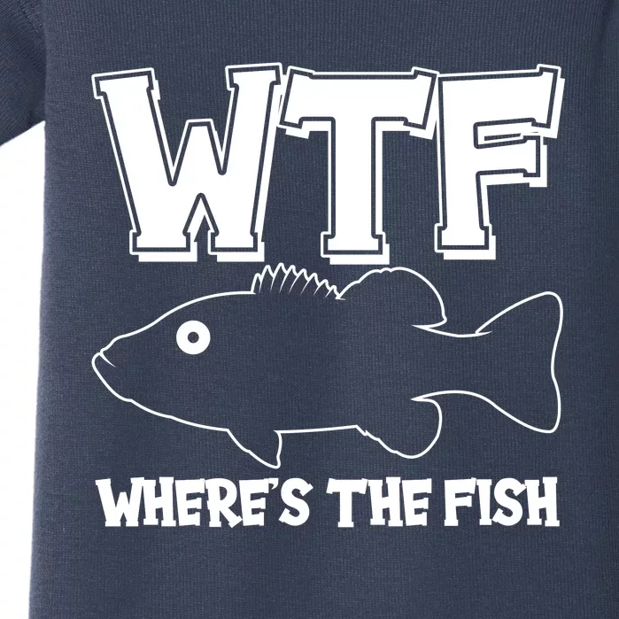 Funny WTF Wheres The Fish Baby Bodysuit