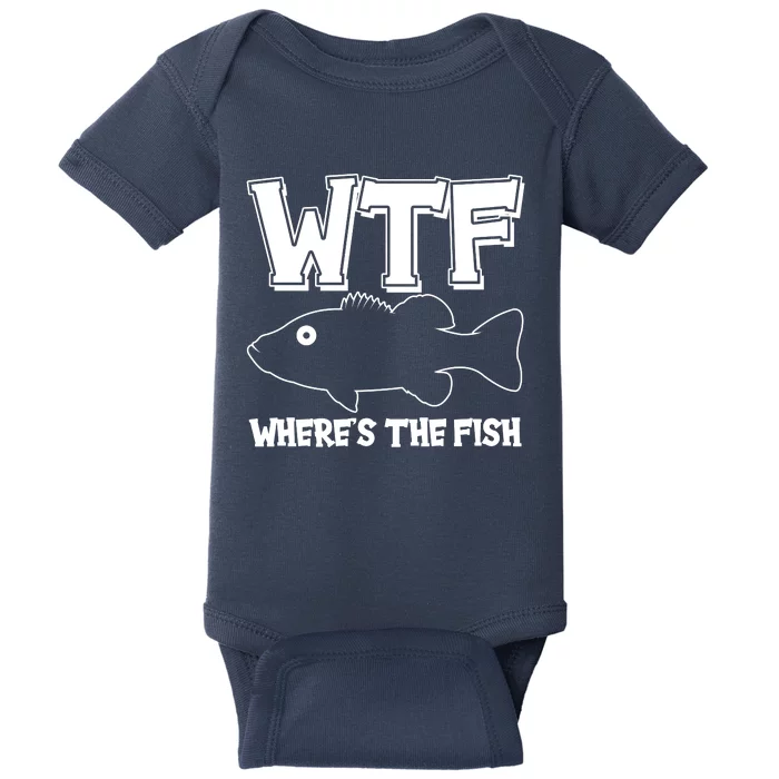 Funny WTF Wheres The Fish Baby Bodysuit