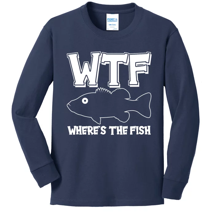 Funny WTF Wheres The Fish Kids Long Sleeve Shirt