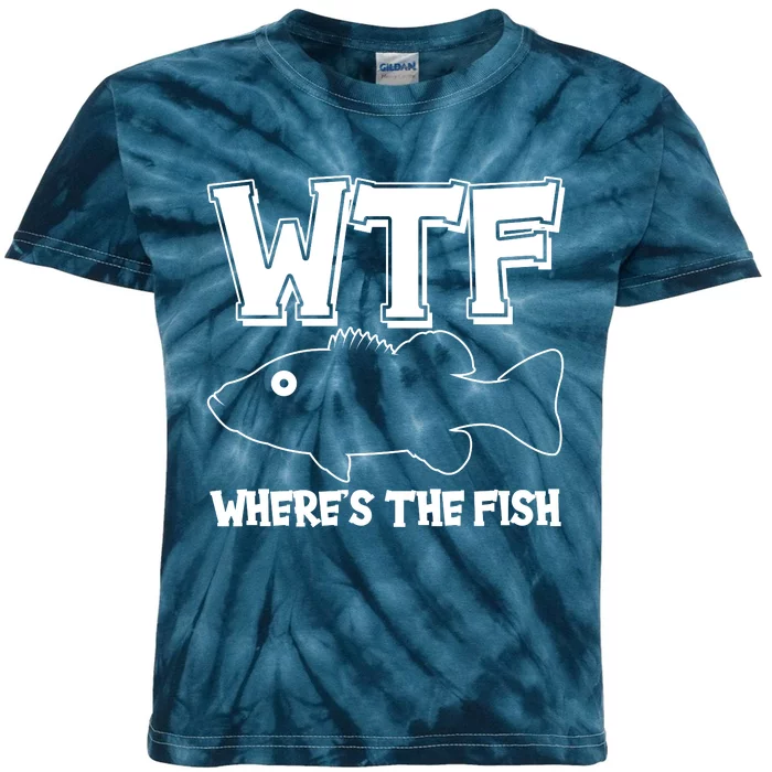 Funny WTF Wheres The Fish Kids Tie-Dye T-Shirt