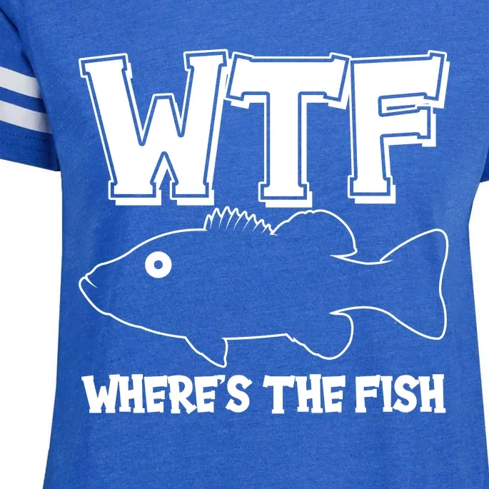 Funny WTF Wheres The Fish Enza Ladies Jersey Football T-Shirt