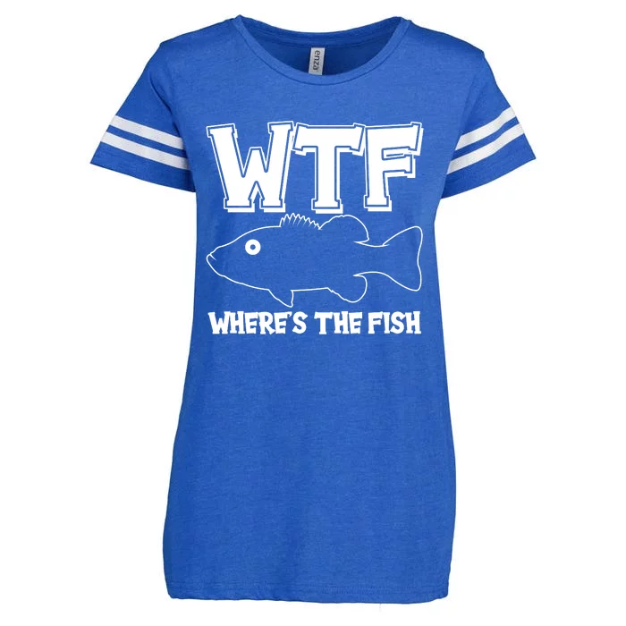 Funny WTF Wheres The Fish Enza Ladies Jersey Football T-Shirt