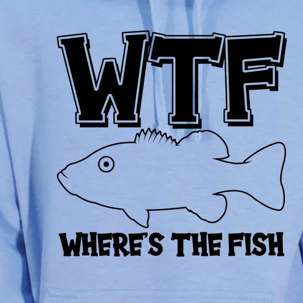 Funny WTF Wheres The Fish Unisex Surf Hoodie