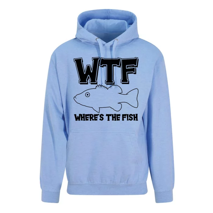 Funny WTF Wheres The Fish Unisex Surf Hoodie