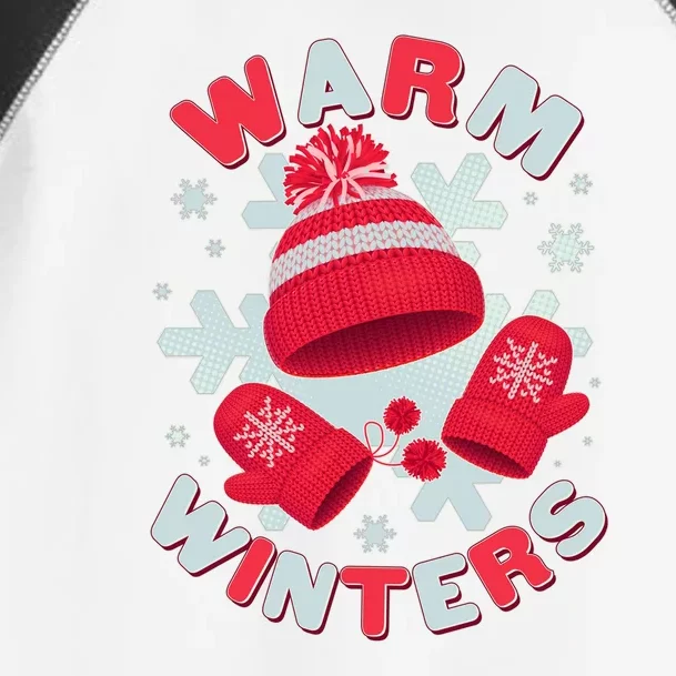 Festive Warm Winter Knit Hat And Gloves Toddler Fine Jersey T-Shirt