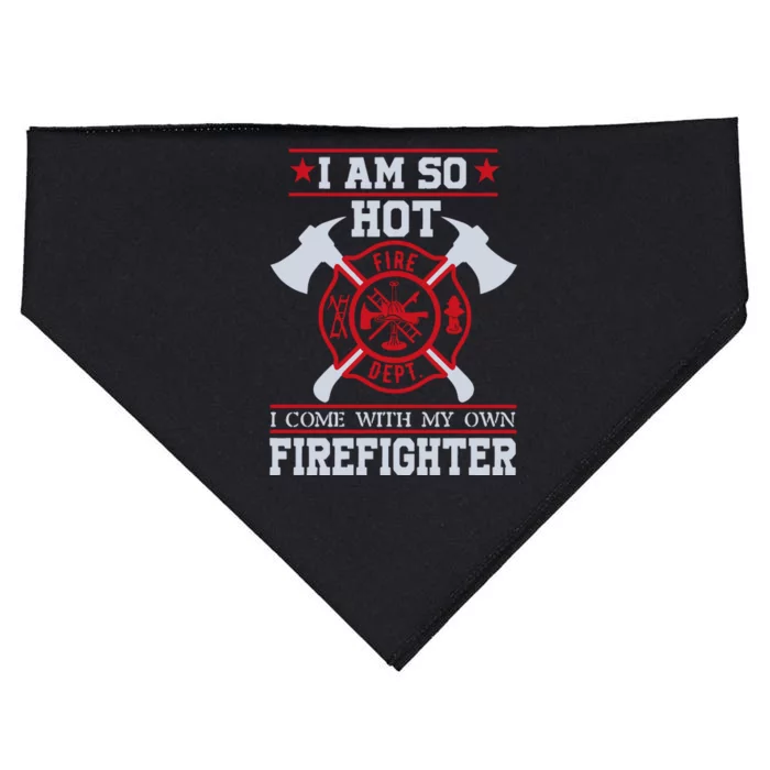 Firefighter Wife Walk The Line USA-Made Doggie Bandana