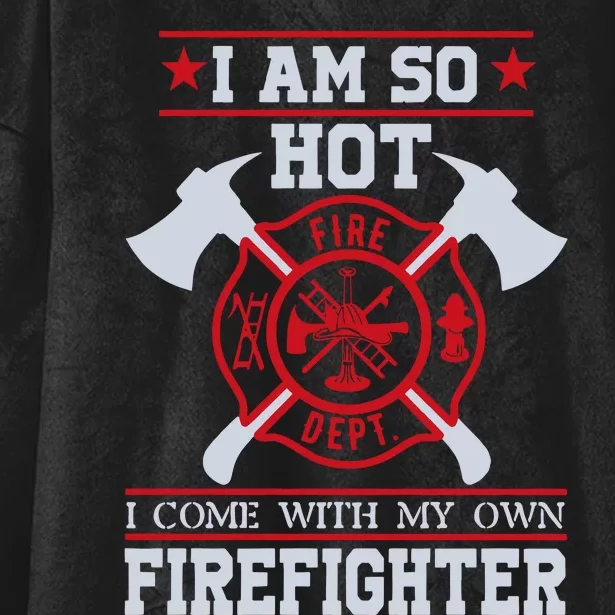 Firefighter Wife Walk The Line Hooded Wearable Blanket