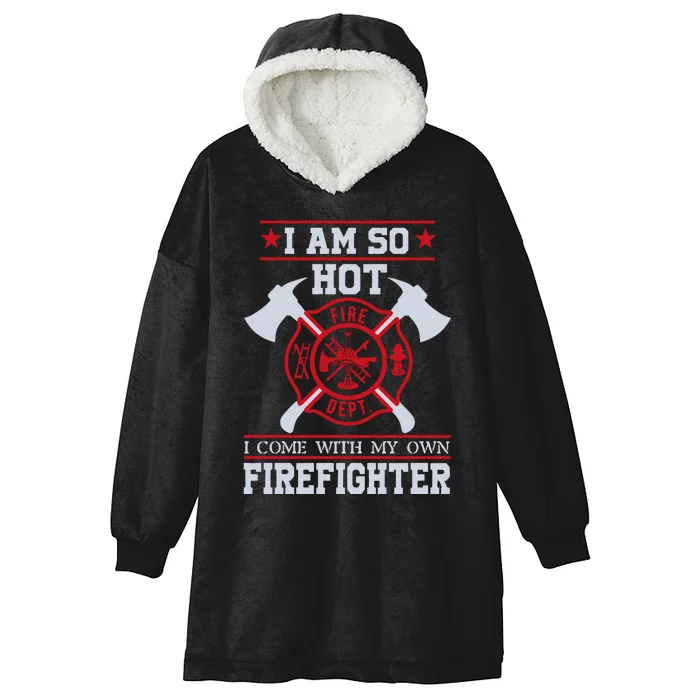 Firefighter Wife Walk The Line Hooded Wearable Blanket