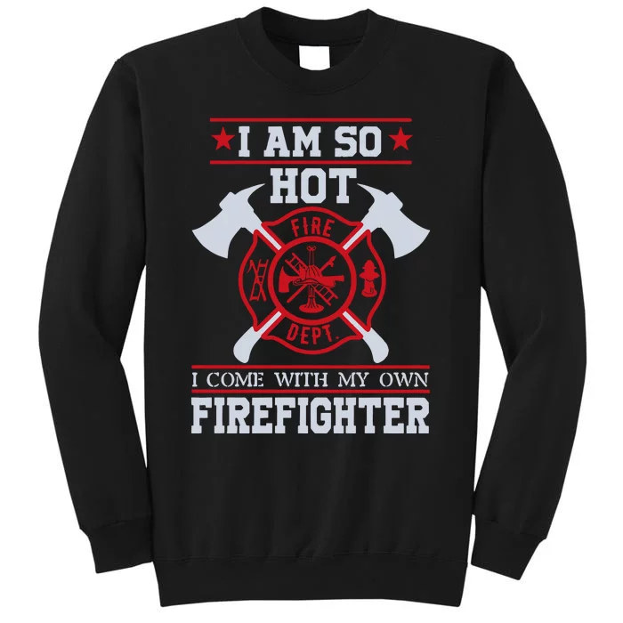 Firefighter Wife Walk The Line Tall Sweatshirt