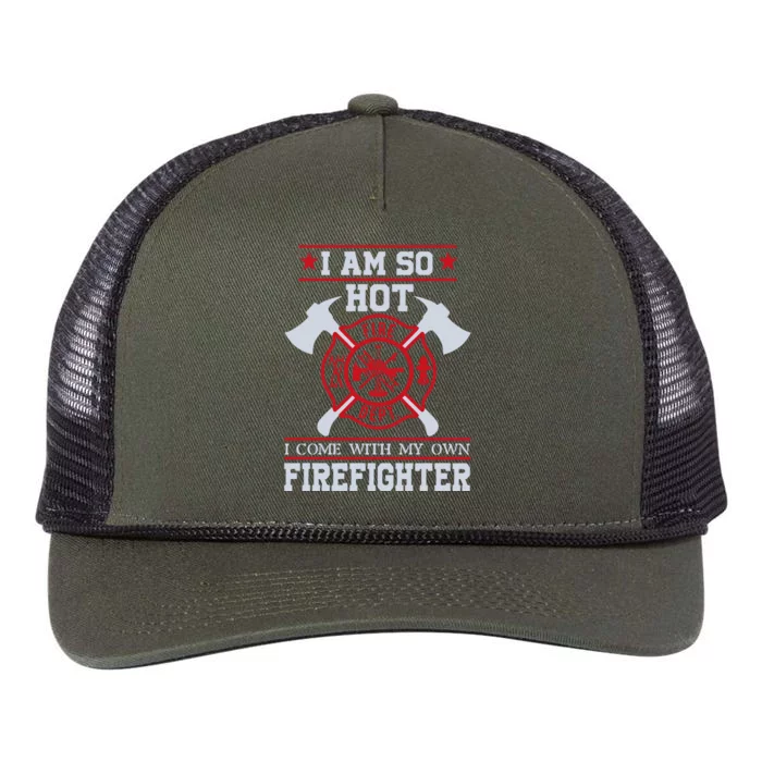 Firefighter Wife Walk The Line Retro Rope Trucker Hat Cap