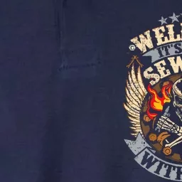 Funny Welder Welding It's Like Sewing With Fire Softstyle Adult Sport Polo